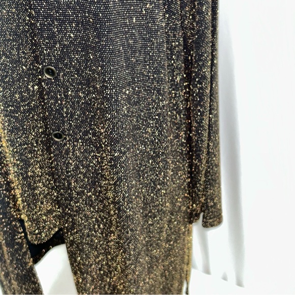 Chic Black Glitter Women's Top‎ and Jacket - Picture 5 of 11
